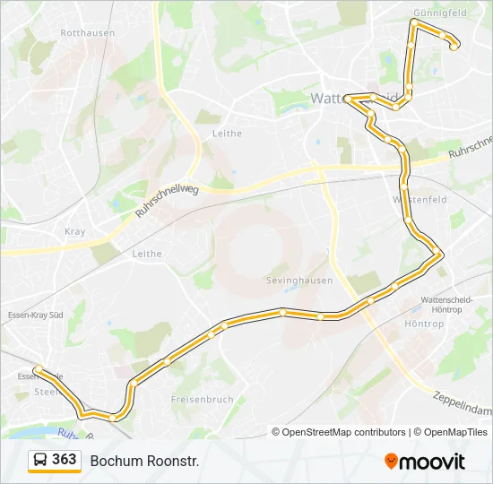 363 Bus Line Map