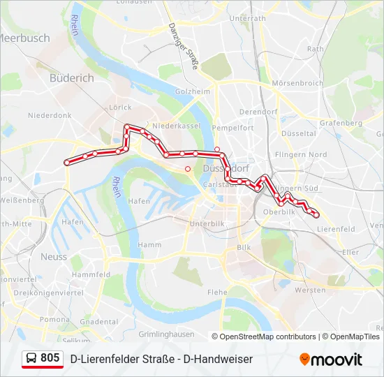 805 Bus Line Map