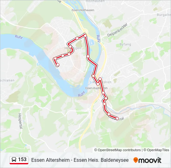 153 Bus Line Map