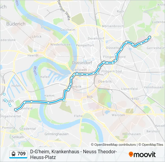 709 Light Rail Line Map