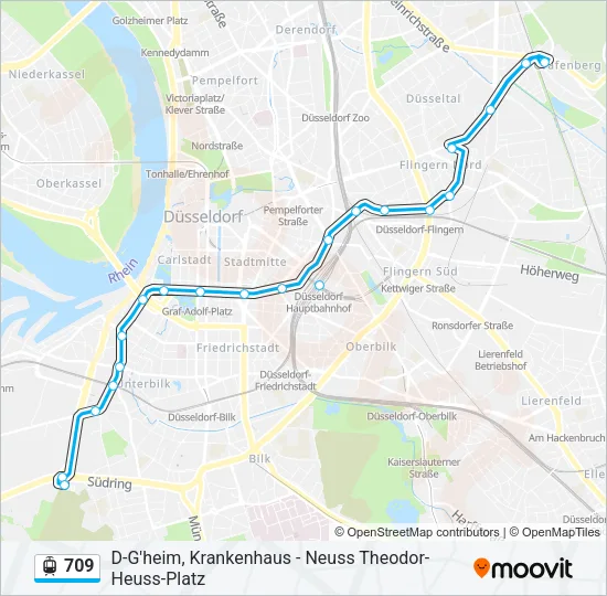 709 Light Rail Line Map