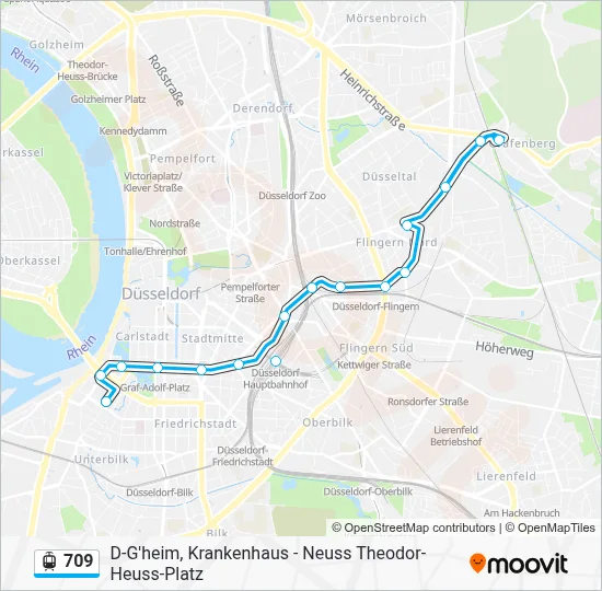 709 Light Rail Line Map