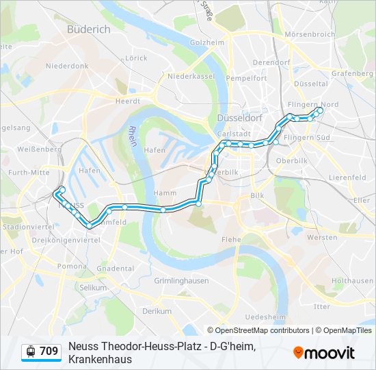 709 light rail Line Map