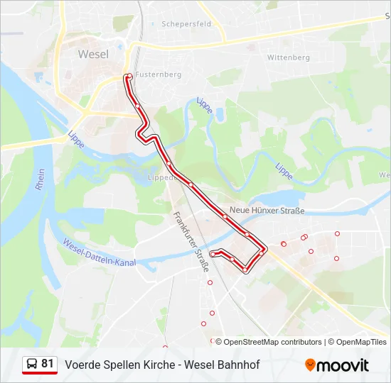 81 Bus Line Map
