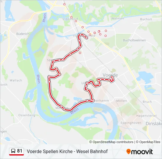 81 Bus Line Map