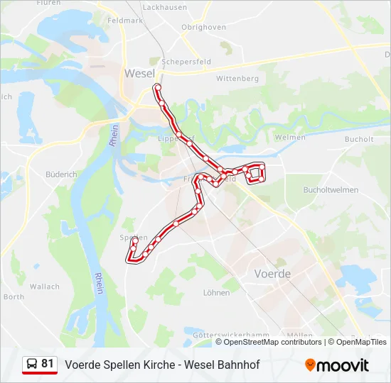 81 Bus Line Map