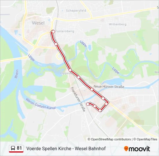 81 Bus Line Map