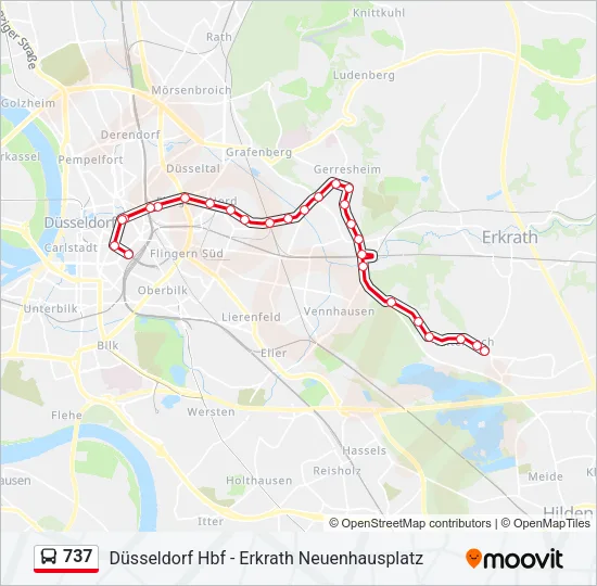 737 Bus Line Map