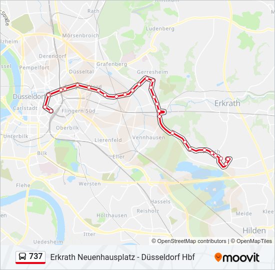 737 bus Line Map