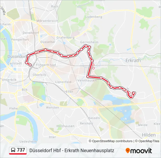 737 Bus Line Map