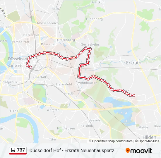 737 Bus Line Map