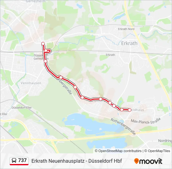 Автобус 737: карта маршрута