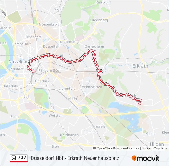 737 Route: Schedules, Stops & Maps - Erkrath Neuenhausplatz (Updated)