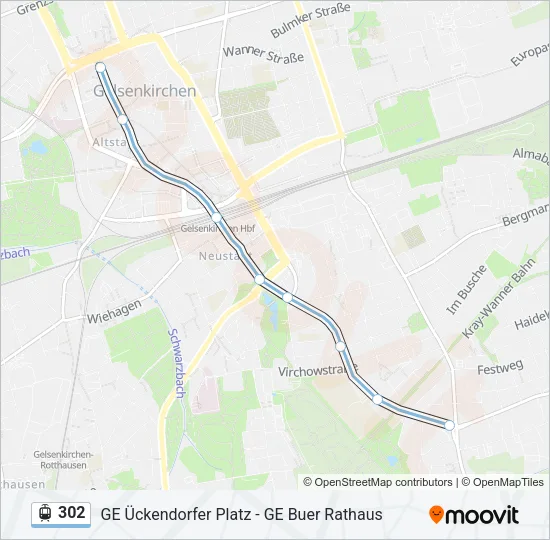 302 Light Rail Line Map
