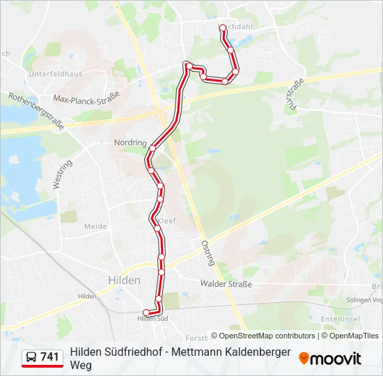 741 Bus Line Map
