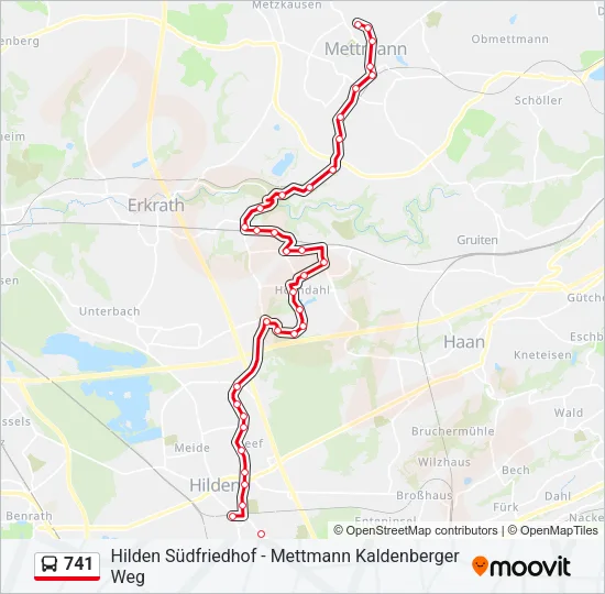 741 Bus Line Map