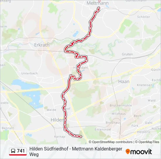 741 Bus Line Map