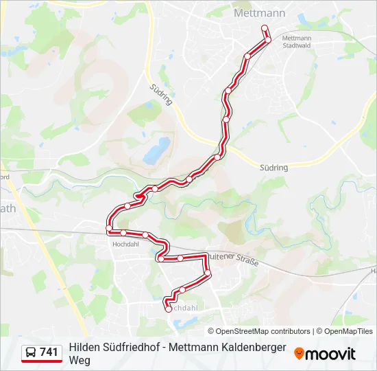 741 Bus Line Map