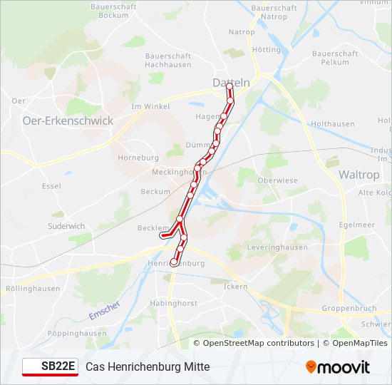 SB22E bus Line Map