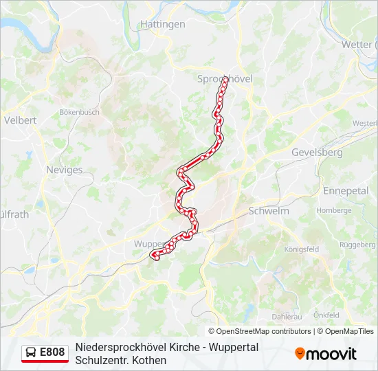 E808 Bus Line Map