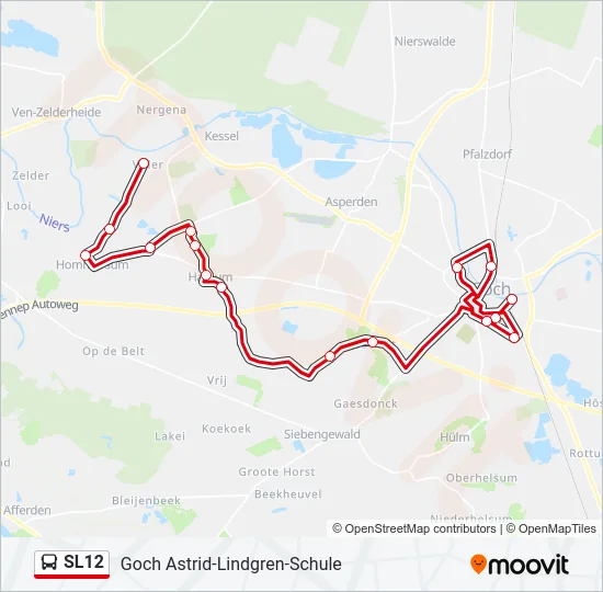 SL12 Bus Line Map