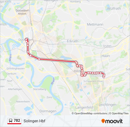 782 bus Line Map