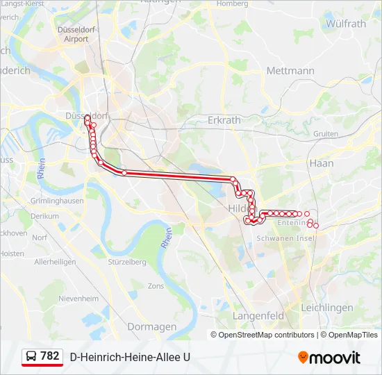 782 Bus Line Map
