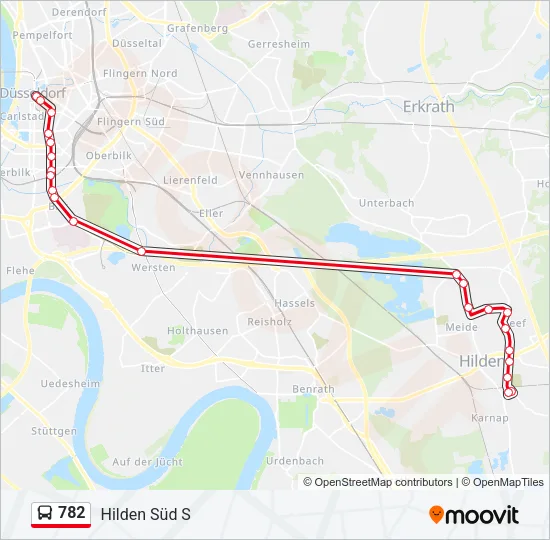 782 Bus Line Map