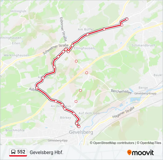 552 Bus Line Map