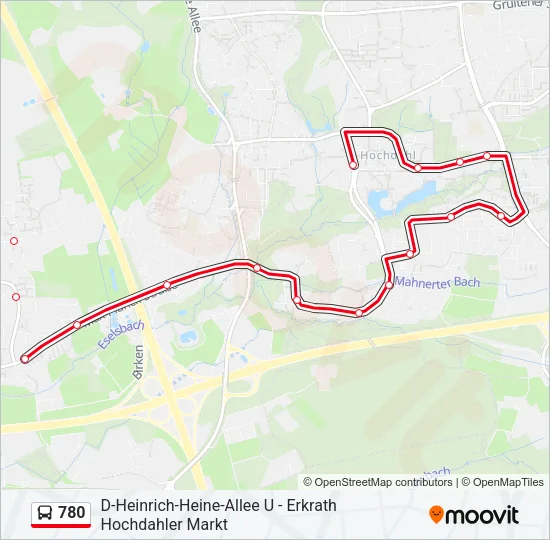 780 Bus Line Map