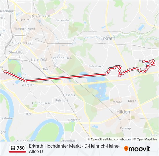 780 bus Line Map