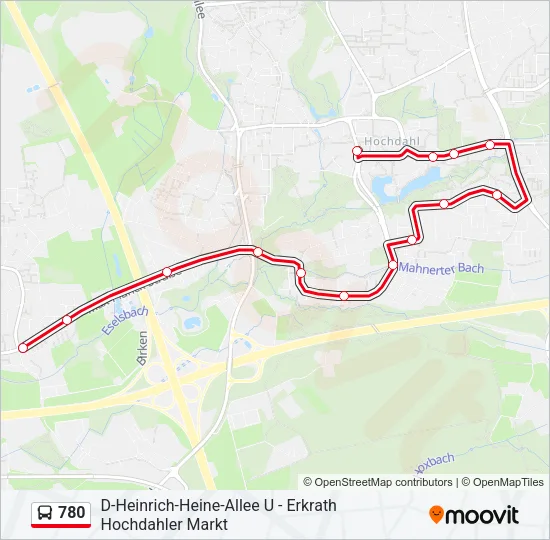 780 Bus Line Map