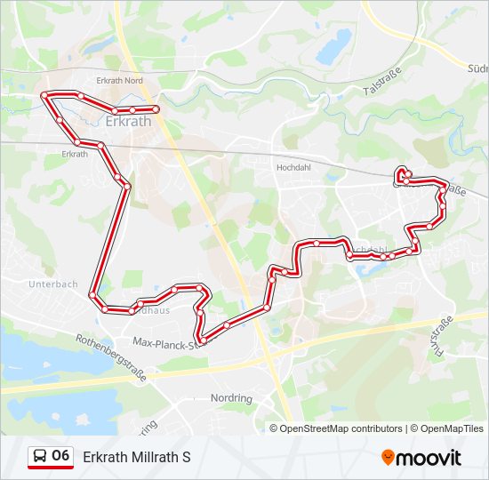 O6 bus Line Map