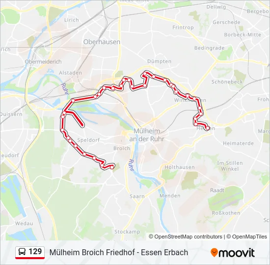 129 Bus Line Map