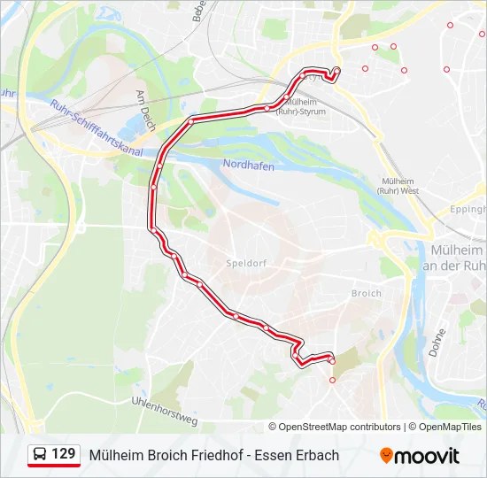 129 Bus Line Map