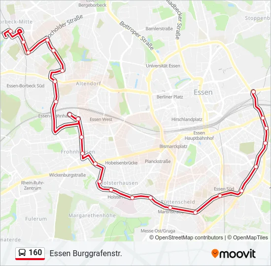 160 Bus Line Map