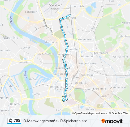 705 light rail Line Map