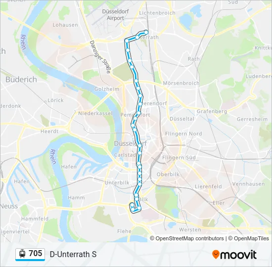 705 Light Rail Line Map
