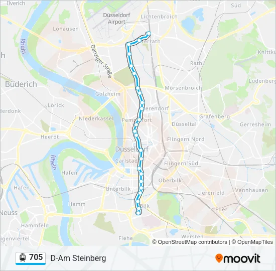 705 Light Rail Line Map
