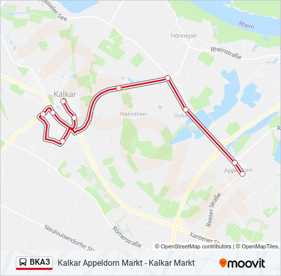 BKA3 bus Line Map