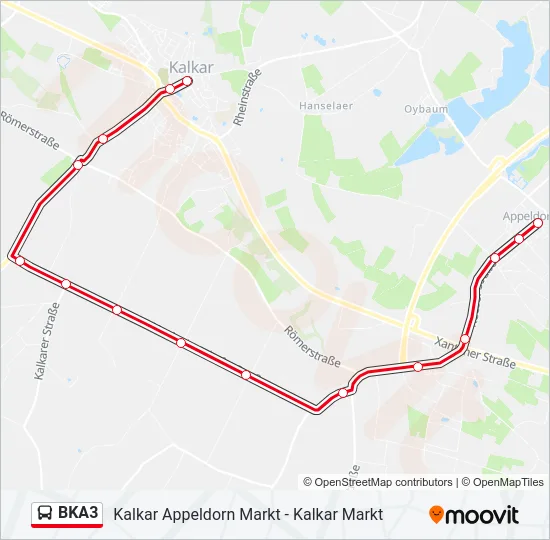BKA3 Bus Line Map