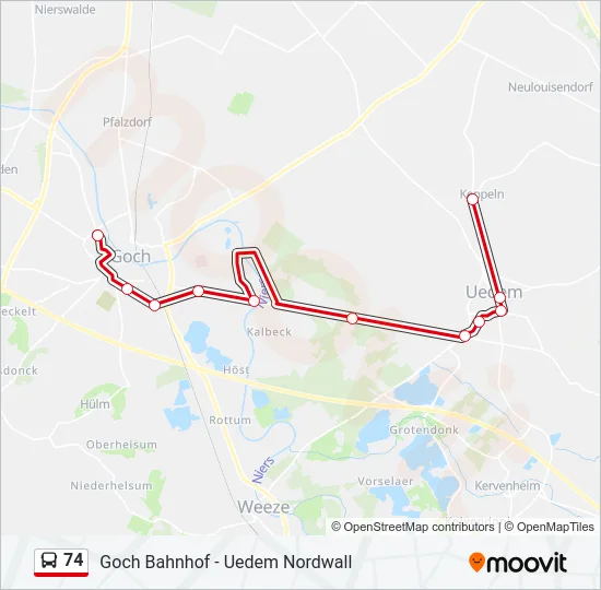 74 Bus Line Map