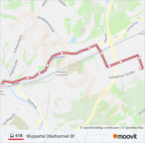 618 bus Line Map