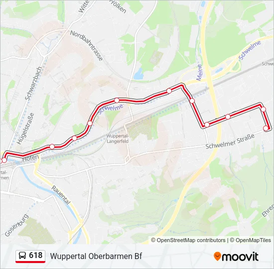 618 Bus Line Map