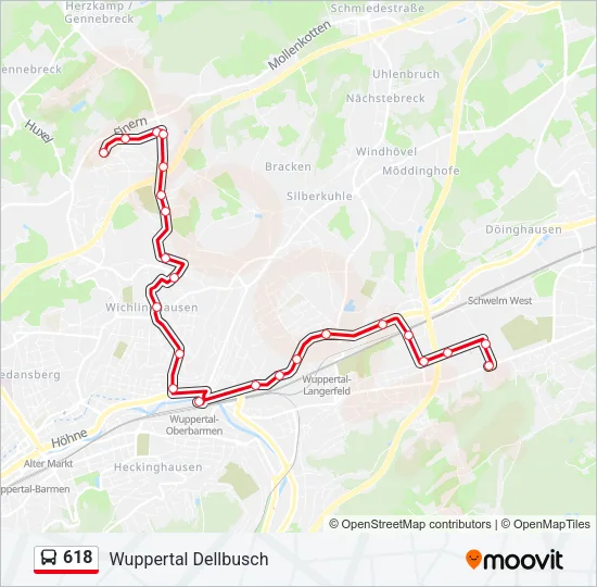 618 Bus Line Map