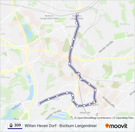 309 Light Rail Line Map