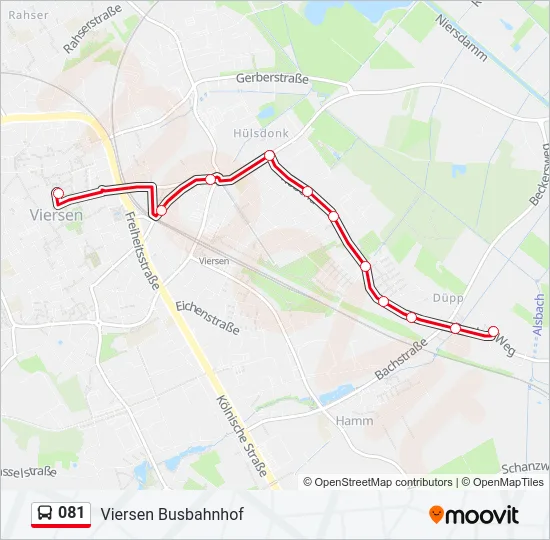 081 Bus Line Map
