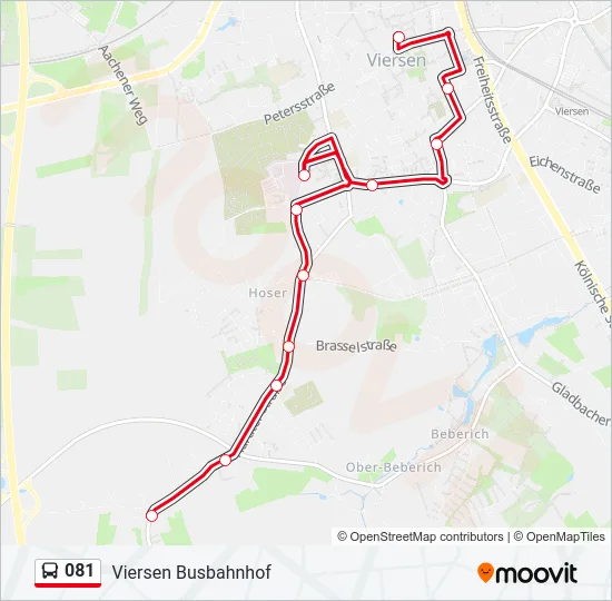 081 Bus Line Map