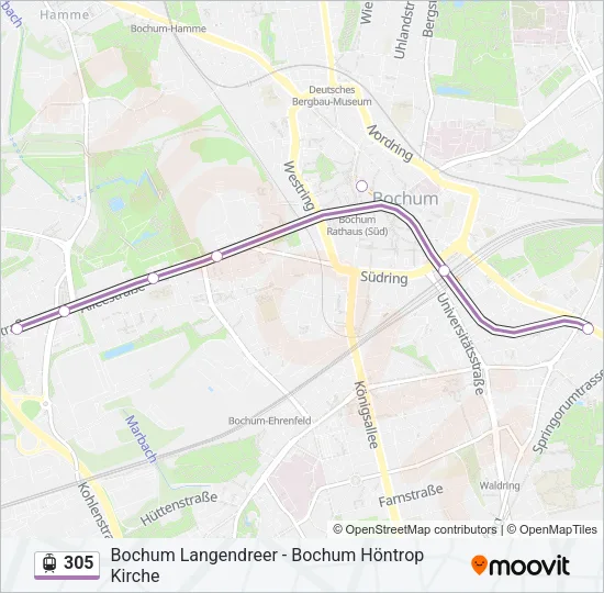 305 Light Rail Line Map