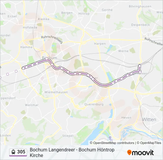 305 Light Rail Line Map